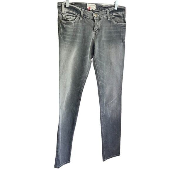Current/elliott Jeans The Skinny Low Rise in Overcast Destroy 80s Sz 27 - Picture 3 of 15